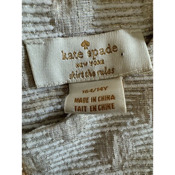 Kate Spade Skirt The Rules Gold Dot Girls Dress Size 14Y - Picture 3 of 6